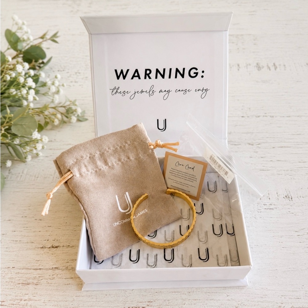 UNCOMMON JAMES Gold "Risk Taker" Cuff Bracelet